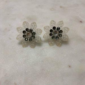 Clear/Gray Flower Tarina Tarantino Earrings
